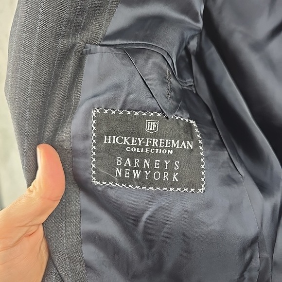 Hicky Freeman Sport Coat Mens 38R Loro Piana Tasmanian Super 120s Gray Blazer - Picture 7 of 12